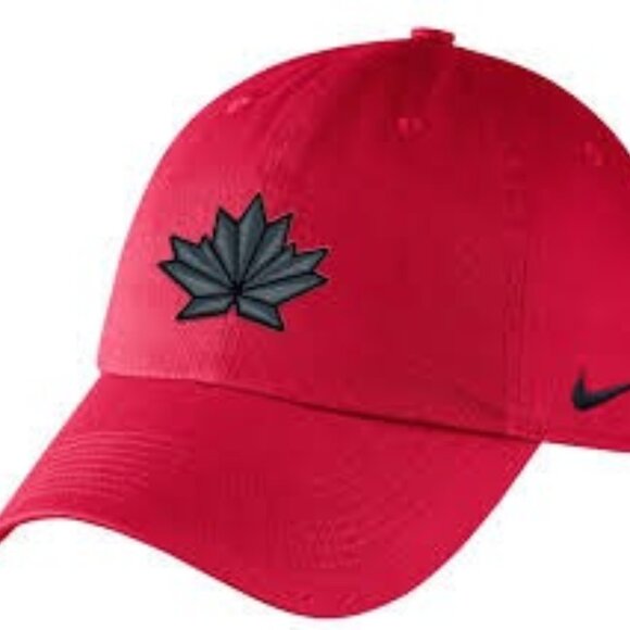 NWT Nike Olympic 2022 Team Canada Hockey Heritage 86 Red Adjustable Cap - Picture 1 of 1